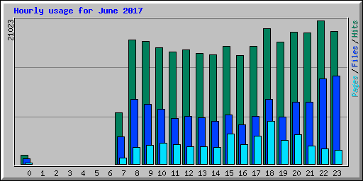 Hourly usage for June 2017