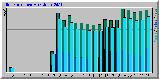 Hourly usage for June 2021