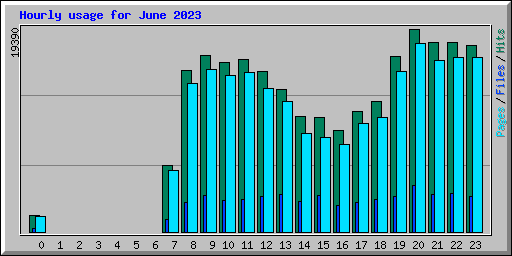 Hourly usage for June 2023