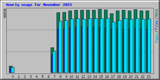 Hourly usage for November 2023