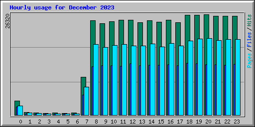 Hourly usage for December 2023