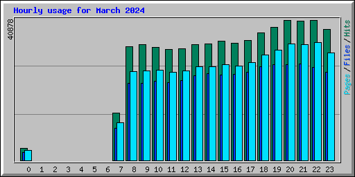 Hourly usage for March 2024