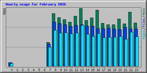 Hourly usage for February 2026